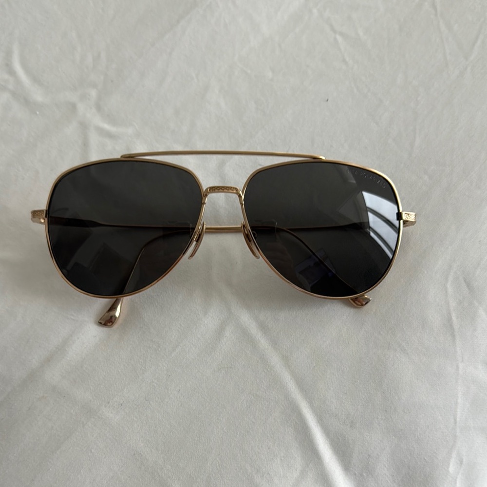 DITA Gold and Black Aviator Sunglasses, Flight 004 - Picture 2 of 7